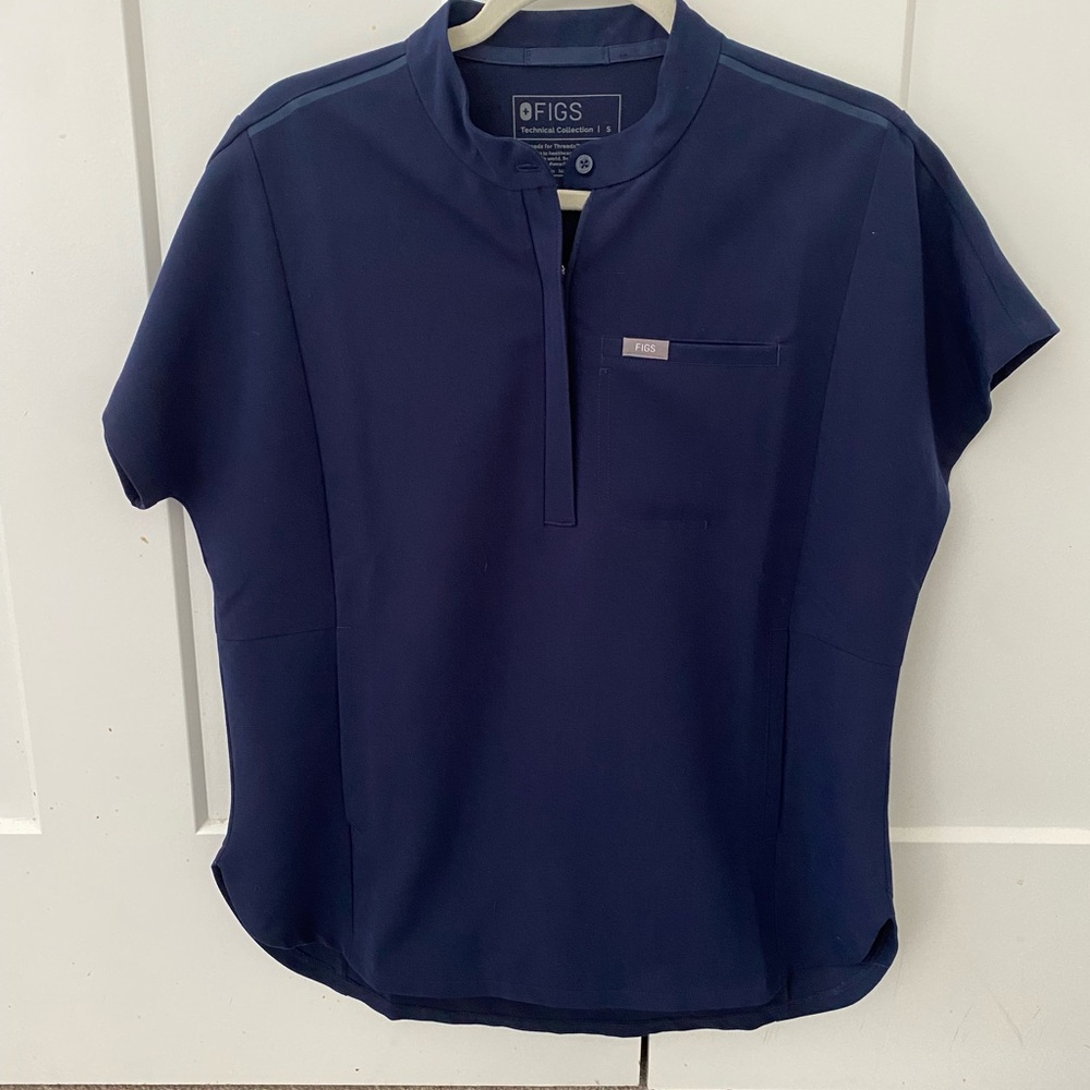 Figs Deep Blue Medical Top